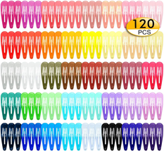 120 Pack Colorful Barrettes, 2 Inch Barrettes Metal Snap Hair Clips Cand... - $12.85