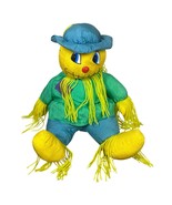 Vtg Puffy Nylon Stuffed Scarecrow Fall Halloween Decor Midwestern Home P... - €21,28 EUR