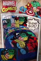 Marvel Comics Heroes Avengers Twin Comforter Sheets Pcase 5PC Bedding Set New - £94.61 GBP