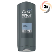 3x Bottles Dove Men + Care Cool Fresh Scent Face &amp; Body Wash Gel | 400ml - £23.98 GBP