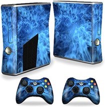 Blue Mystic Flames Mightyskins Skin Compatible With X-Box 360 Xbox 360 S Console - $33.95