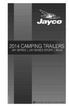 Jayco Fold-Down Pop-Up Tent Trailer Owners Manual- 2014 Jay Sport Baja - $22.24