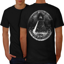 Illuminati Pyramid Shirt Triangle Art Men T-shirt Back - £10.38 GBP