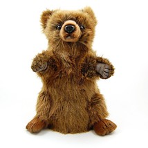 Brown Bear Hand Puppet Fully Body Doll by Hansa Real Looking Plush Learn... - £44.71 GBP