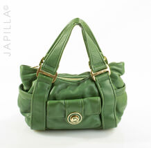 LIME/GREEN MICHAEL KORS PEBBLED SOFT LEATHER SATCHEL! - $117.81