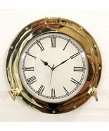 Antique Marine Brass Ship Porthole Analog Clock Nautical Wall Clock Home... - £83.37 GBP
