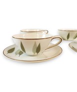 Noritake Sugi Cups &amp; Saucers (6) MCM 1950s Pattern 6030 Green Japanese C... - $1,140.41 MXN