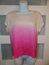 Mossimo Pink Print Short Sleeve Size S Women's - $13.50