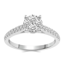 3/4ctw Diamond Classic Round Engagement Ring in Sterling Silver - $132.99