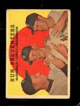 1959 Topps #237 Run Preventers MCDOUGALD/TURLEY/RICHARDSON Vg Yankees *NY11901 - £5.17 GBP