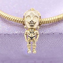 Star Wars Shine™ C-3PO Charm With Enamel &amp; 18K Gold-Plated Charm - £13.59 GBP