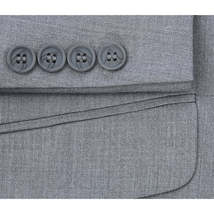 Men RENOIR suit Solid Two Button Business or Formal Slim Fit 202-2 Light gray image 3