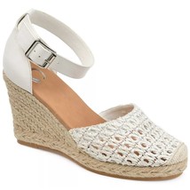 Journee Collection Women Ankle Strap Espadrille Sandal Sierra Size US 8.5 White - £21.02 GBP