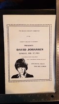 David Johansen New Jersey Morris College Feb 27, 1983 Concert Program Handout - £35.17 GBP