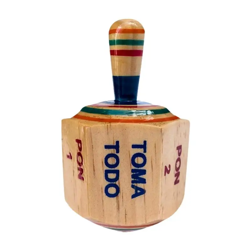 Pirinola Mexicana Wood Spinning Top Game Creative Family Game Traditional Board - £12.96 GBP