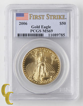 2006 1 oz Gold American Eagle $50 Graded by PCGS as MS-69 First Strike - £2,166.00 GBP