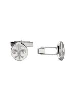 Sterling Silver Oval Fleur de Lis Cufflinks - $329.00