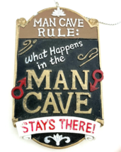 Kurt Adler Christmas Ornament What Happens In The Man Cave - $12.42