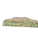 Wall Hanging Shelf Geese Ducks Country Scene 4 knobs Belts Coats Keys 16... - $17.53 CAD