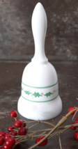 Fenton Glass Bell Milk Glass Hand Painted Signed Christmas Holly and Berry - £12.35 GBP