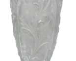 Libs Bohemian Glass Vase Floral Design Clear 8&quot; - $21.84
