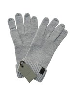 Allsaints Mens One Size Ramskull Grey Marl Merino Wool Knit Cuffed Gloves - $42.00