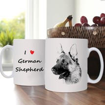 German Shepherd, Cup with dog, Mug, Pet, ceramic, hardness and durability, - £10.39 GBP