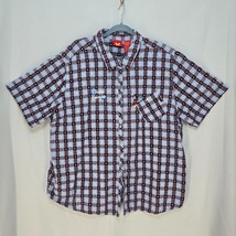 Vintage 90s Disney Shirt Woman 26W/28W Jerry Leigh Mickey Checkered Star... - $37.39