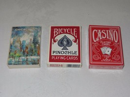 Vintage Delta Airlines Chicago Skyline Playing Cards + Bicycle Pinochle + Casino - £15.48 GBP