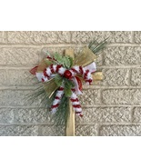 Christmas Cemetery Cross: candy cane grave flowers, Winter Grave Decoration - $36.51 CAD