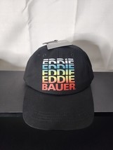 Eddie Bauer Graphic Pride Hat Snapback Baseball Style Cap OSFA Black NWT - £47.63 GBP