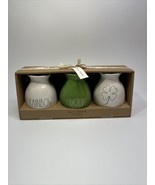 Rae Dunn St Patrick’s Day Set Of 3 Vases New In Box Collectible Rainbow ... - $28.66