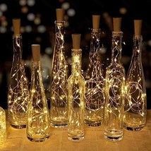 10 Wine Bottle Lights LED Fairy String Light Cork DIY Party Home Decorat... - £3.97 GBP+