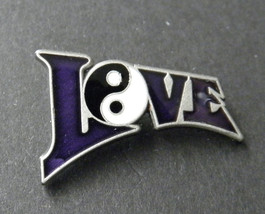 Love Yin Yang Opposite Energy Lapel Hat Pin Badge 1 Inch - £4.45 GBP