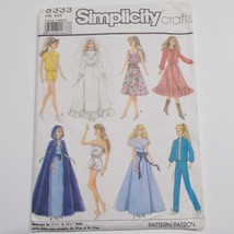 Simplicity Pattern 8333 Barbie Doll Clothing Cloak Gown Vintage 80s Uncut - £10.07 GBP