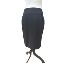 Ann Taylor Womens Pencil Skirt Solid Black Above Knee Stretch Wool Blend 4 - $18.49