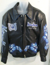 NWT Original Rare Jeff Hamilton Neiman Marcus Hawaii Leather Jacket Autographed  - £1,107.11 GBP