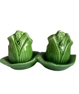 Vintage Green Fennel 1970’s Salt and Pepper Shakers - $812.17 MXN