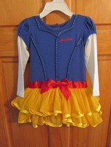 DISNEY BABY 24M Snow White Costume Dress w/Snap Bottom Long Sleeves One Piece EX - £11.94 GBP
