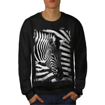 Wellcoda Safari Animal Head Mens Sweatshirt, Striped Casual Pullover Jumper - £24.26 GBP+