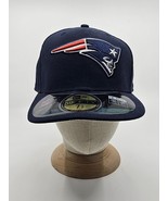 New England Patriots Hat Cap Fitted Mens 7 1/8 Blue NFL Football New Era... - €17,19 EUR