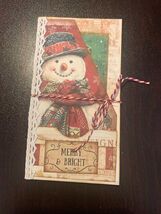 Red Snowman Junk Journal Folio - $12.00
