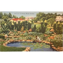 Vintage Postcard, A Pretty Miami Garden, 1949 - £7.85 GBP
