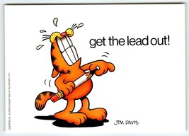 Garfield Cat Postcard Get The Lead Out Jim Davis Comic 1978 Tabby Kitten Unused - £6.32 GBP