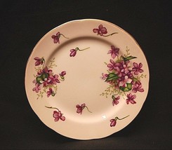 Spring Violets Rossetti 6&quot; Bread &amp; Butter Plate Purple Violets Green Leave Japan - $16.99