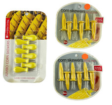 Good Cook and Everyday Living Corn Cob Skewers 20 Holders Yellow Plastic - $14.45