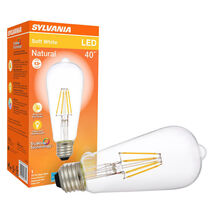 Sylvania Natural ST19 E26 (Medium) LED Bulb Soft White 40 Watt Equivalence - $9.95