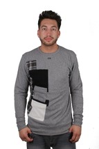 Dope Couture con Parche Gris - Negro Sudadera Cuello Redondo Manga Larga... - $36.96
