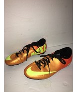 Youth NIKE MERCURIAL Soccer Cleats Shoes Unisex Sz 5Y VGC Orange Yellow-... - $656.32 MXN