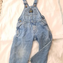 Vintage Oshkosh B&#39;gosh Denim Jean Bib Overalls sz 3T light Vestbak USA O... - $46.00